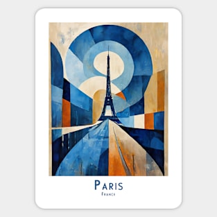 Paris Eiffel tower Bauhaus Elegance Sticker